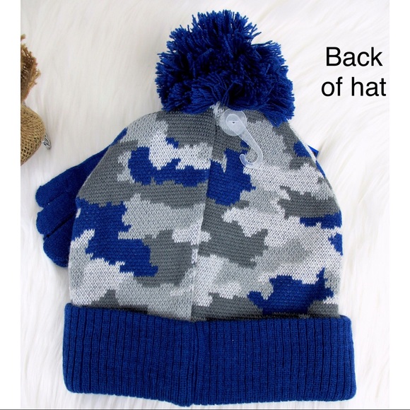 Camouflage Hat & Touch Friendly Glove Set - Boys - Picture 3 of 6